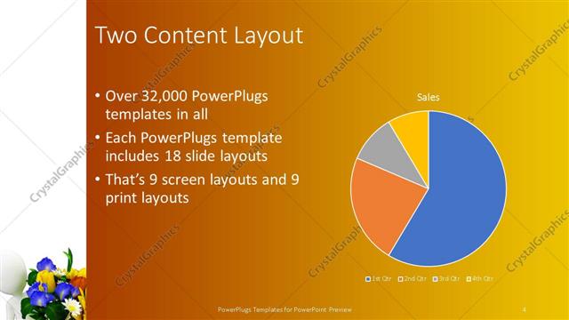 Two Content presentation slide layout