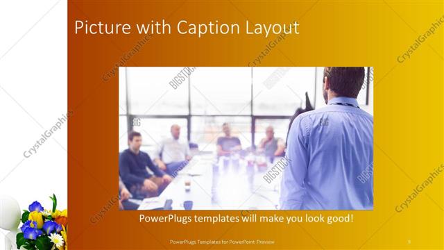 Picture with Caption presentation slide layout