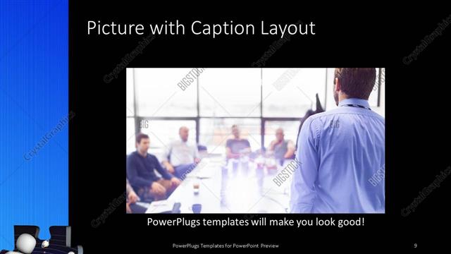Picture with Caption presentation slide layout