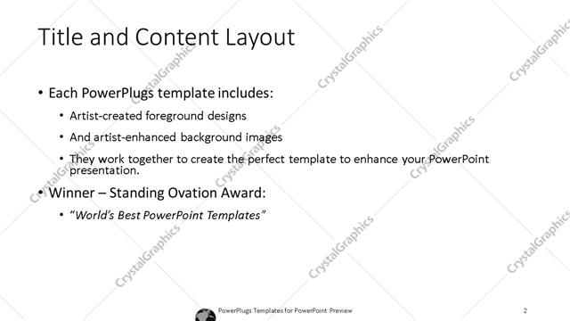 Title and Content presentation slide layout