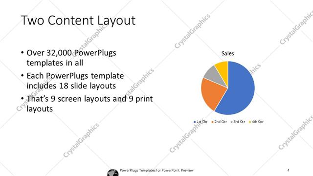Two Content presentation slide layout