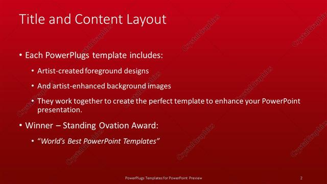 Title and Content presentation slide layout