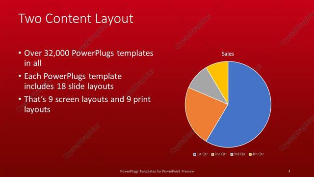 Two Content presentation slide layout
