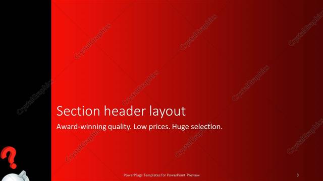 Section Header presentation slide layout