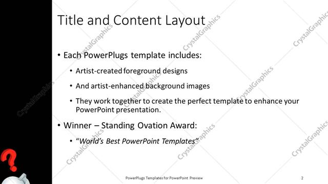 Title and Content presentation slide layout