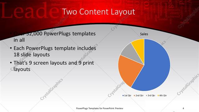Two Content presentation slide layout