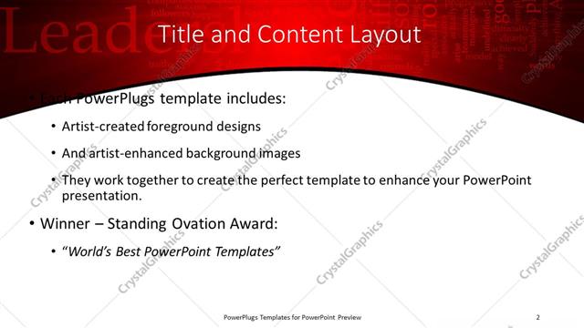 Title and Content presentation slide layout