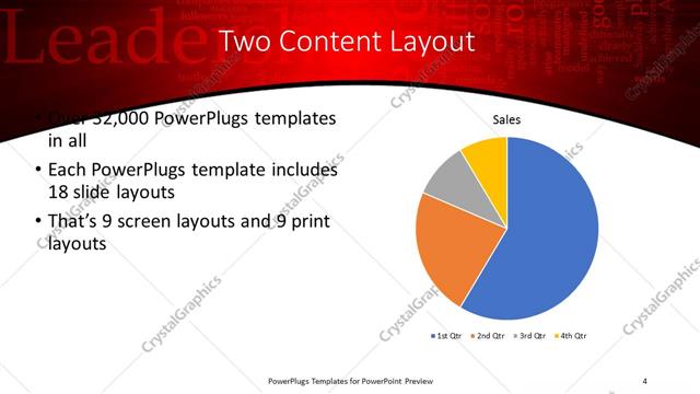 Two Content presentation slide layout