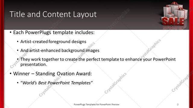 Title and Content presentation slide layout