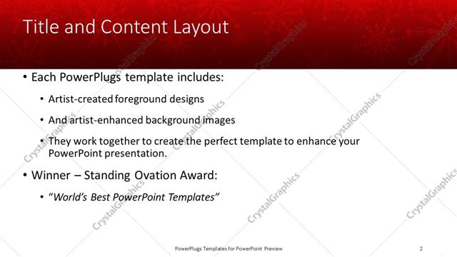 Title and Content presentation slide layout