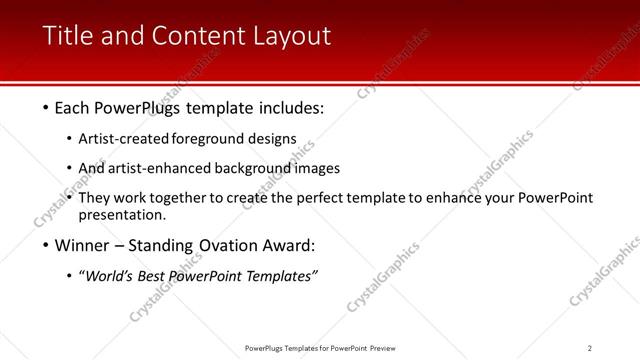 Title and Content presentation slide layout