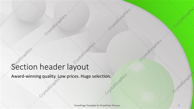 Section Header presentation slide layout