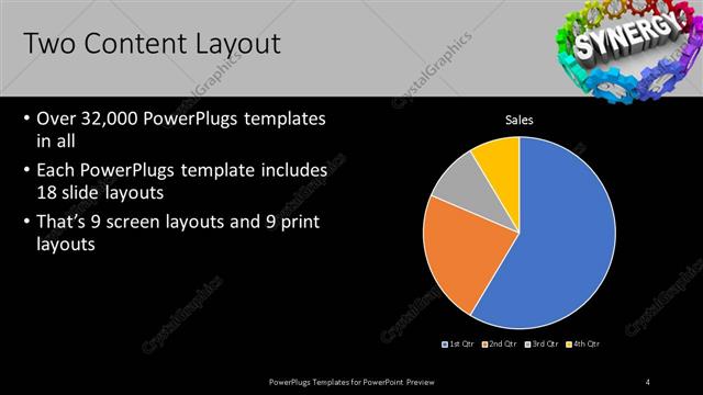 Two Content presentation slide layout