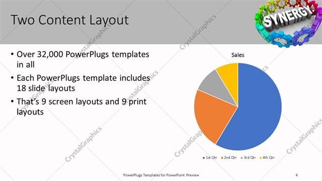 Two Content presentation slide layout