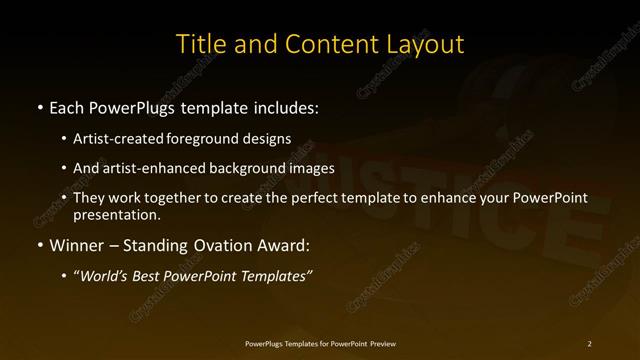 Title and Content presentation slide layout