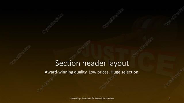 Section Header presentation slide layout