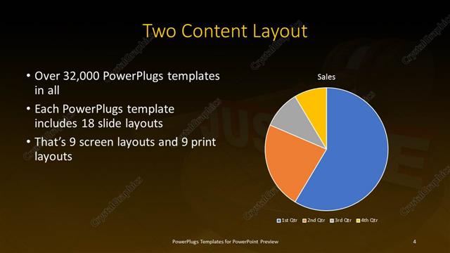 Two Content presentation slide layout