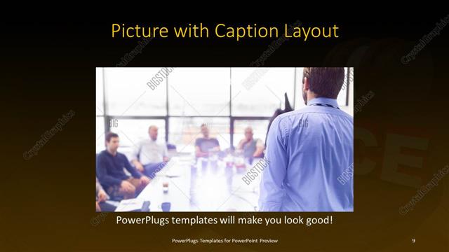 Picture with Caption presentation slide layout
