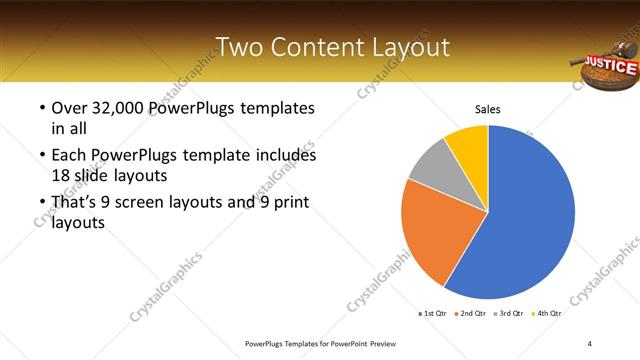 Two Content presentation slide layout