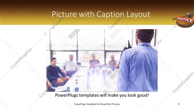 Picture with Caption presentation slide layout
