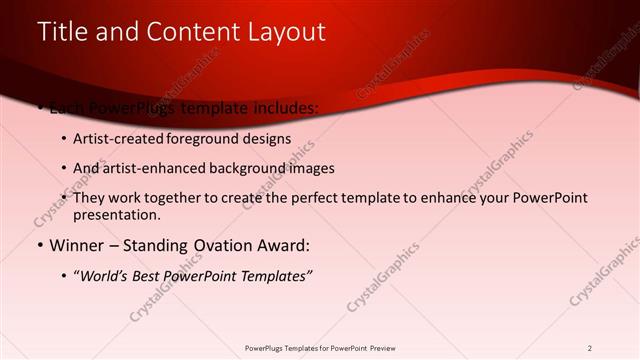 Title and Content presentation slide layout