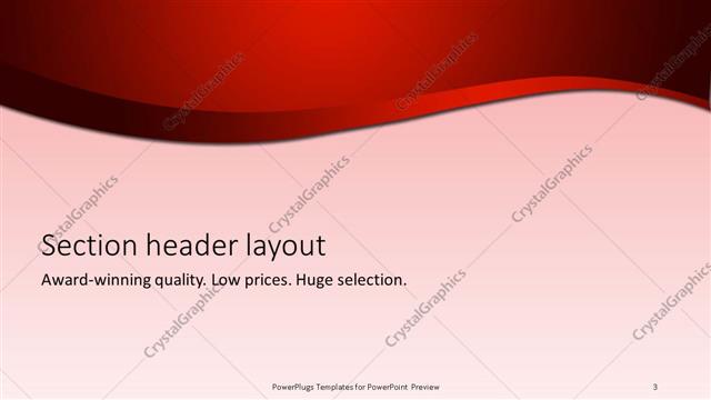 Section Header presentation slide layout