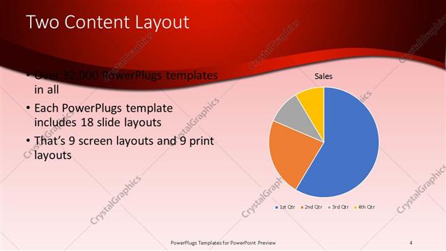 Two Content presentation slide layout