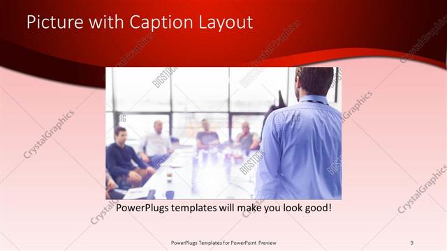 Picture with Caption presentation slide layout