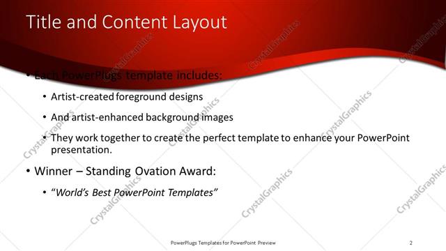 Title and Content presentation slide layout