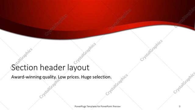 Section Header presentation slide layout