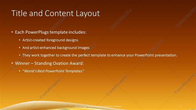 Title and Content presentation slide layout