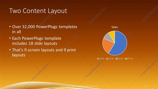 Two Content presentation slide layout