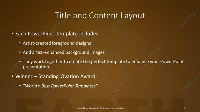 Title and Content presentation slide layout