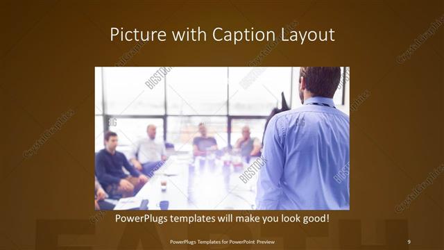 Picture with Caption presentation slide layout