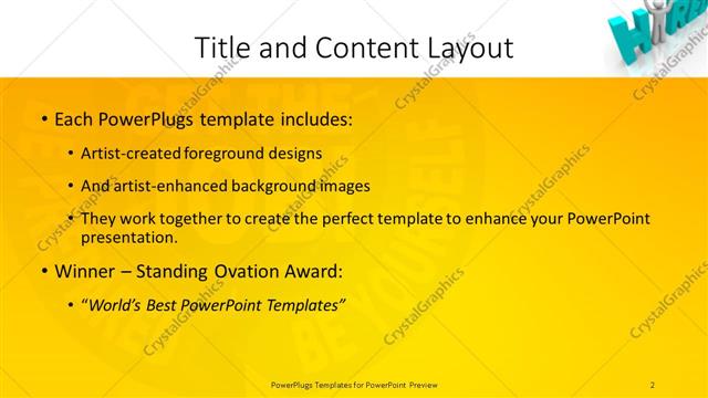 Title and Content presentation slide layout