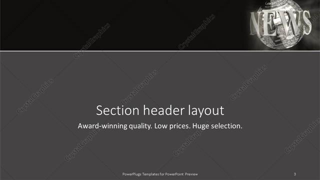 Section Header presentation slide layout