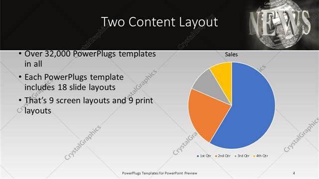 Two Content presentation slide layout