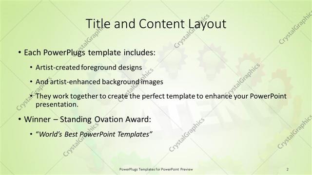 Title and Content presentation slide layout