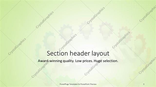 Section Header presentation slide layout