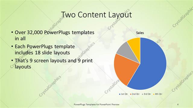 Two Content presentation slide layout