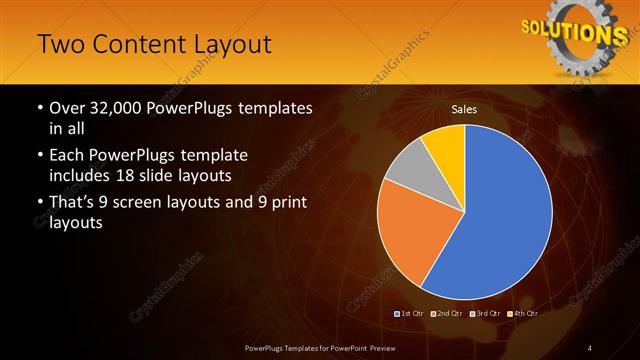 Two Content presentation slide layout