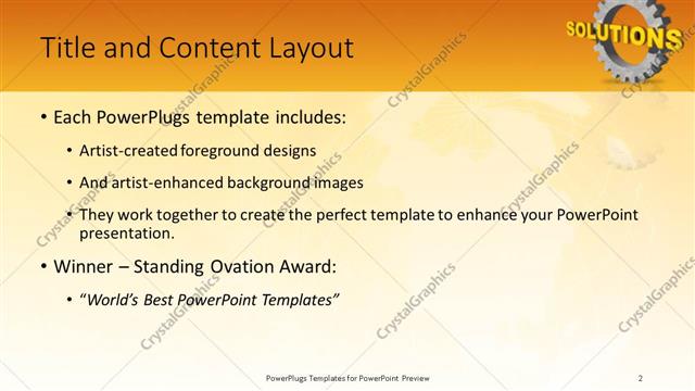 Title and Content presentation slide layout