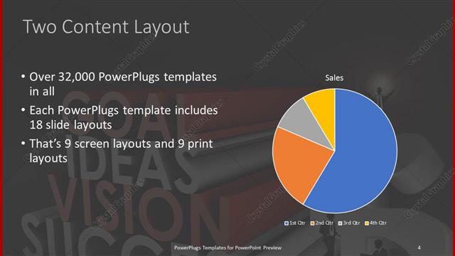 Two Content presentation slide layout