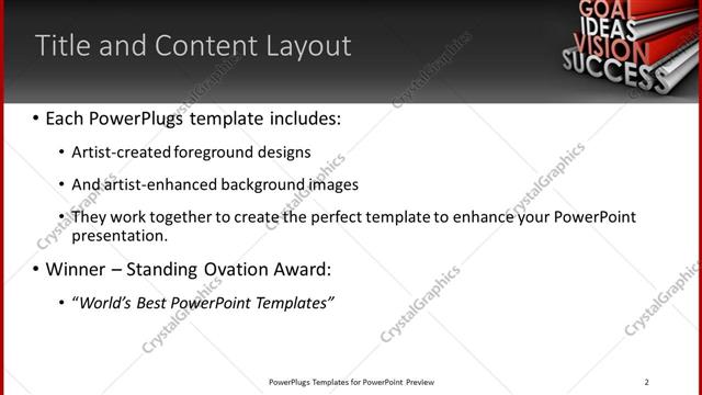 Title and Content presentation slide layout