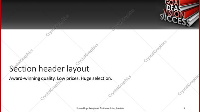 Section Header presentation slide layout