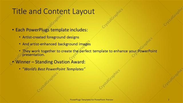 Title and Content presentation slide layout