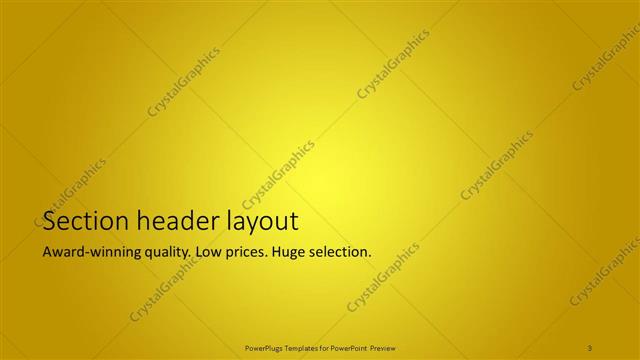 Section Header presentation slide layout