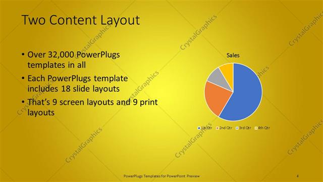 Two Content presentation slide layout