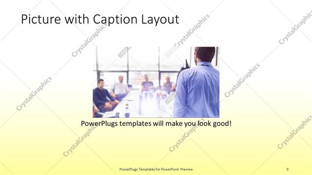 Picture with Caption presentation slide layout
