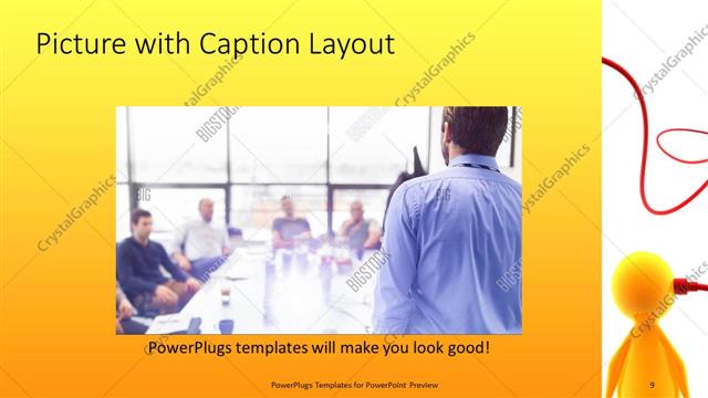 Picture with Caption presentation slide layout